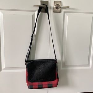 Plaid Coach messenger cross body bag